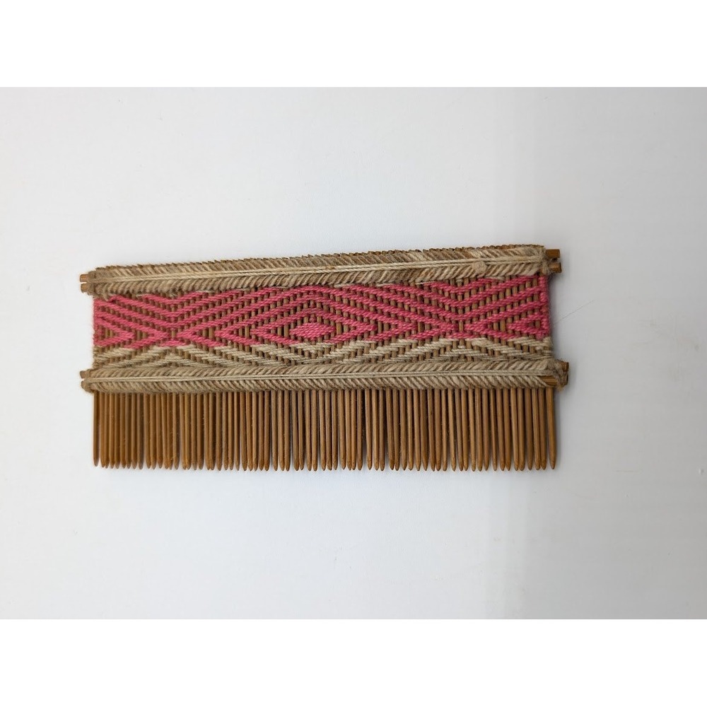 Vintage Amazonian Amazon Indian Shuar Huaorani Karaja Hair Comb Brush Woven Wood - Picture 3 of 7